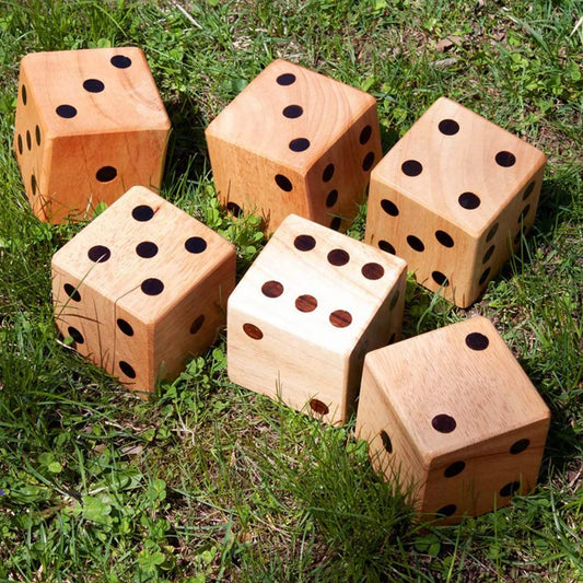 Premium Giant Outdoor Dice Game Set with Yardzee & Farkle Scorecard